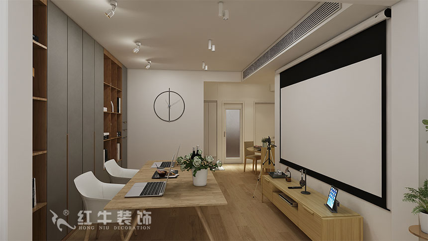 魏利利_津橋華府82㎡現代簡約｜顛覆傳統客廳，即是休閑書吧又是影院05客廳