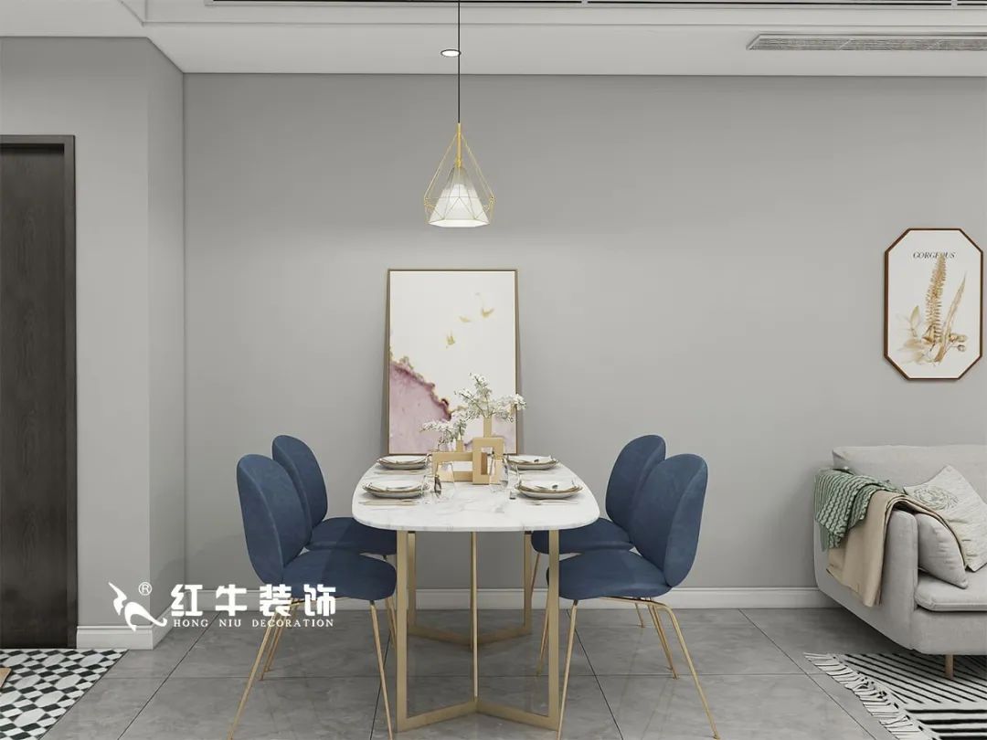 劉萍萍_仙龍灣山莊90㎡輕奢風格｜加入一點金屬線條，這個家高級又溫柔！04