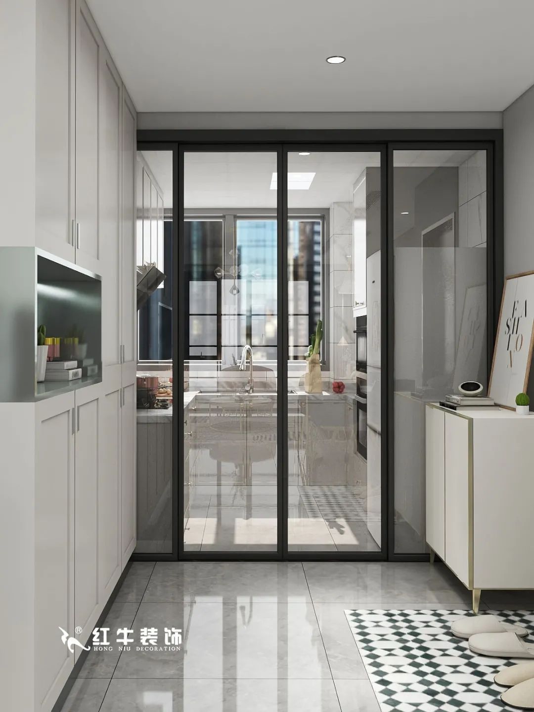 劉萍萍_仙龍灣山莊90㎡輕奢風格｜加入一點金屬線條，這個家高級又溫柔！06