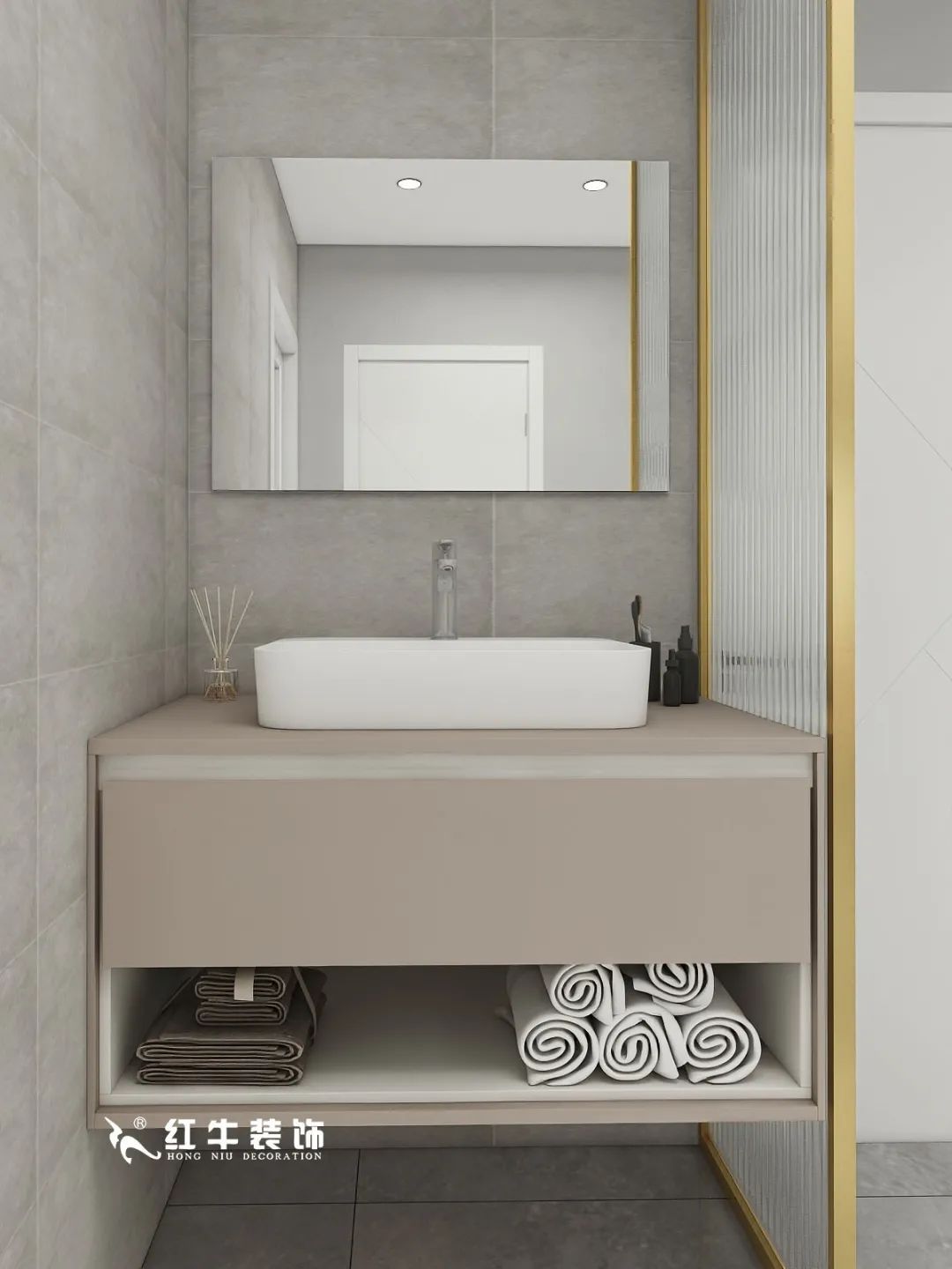 劉萍萍_仙龍灣山莊90㎡輕奢風格｜加入一點金屬線條，這個家高級又溫柔！11