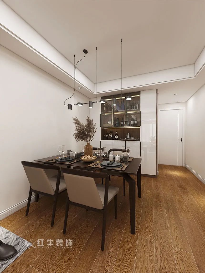 沙發不要靠墻，這樣設計才夠別致！（顧娟_東城水岸115㎡現代風格_3室2廳1衛_舊房裝修_全包17萬）09