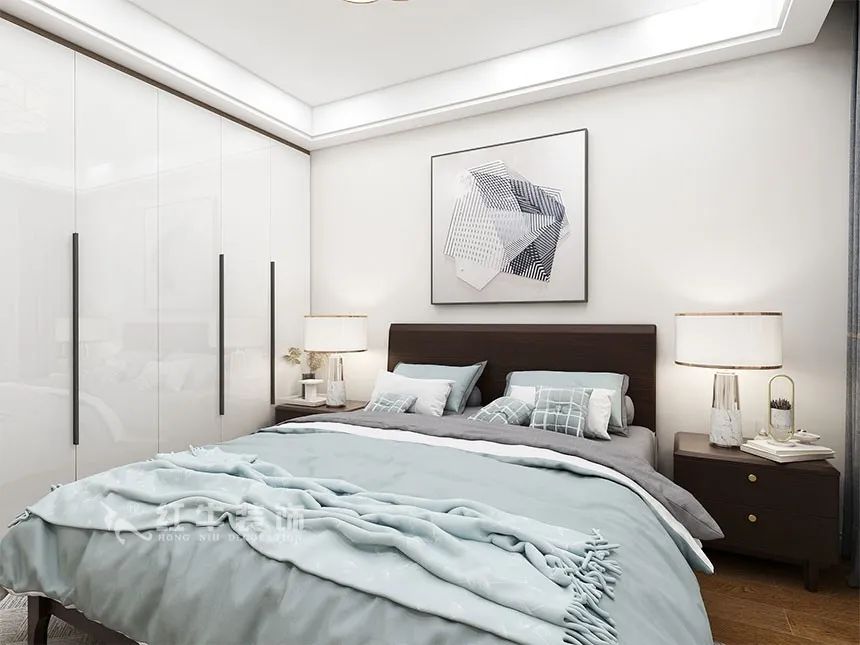 沙發不要靠墻，這樣設計才夠別致！（顧娟_東城水岸115㎡現代風格_3室2廳1衛_舊房裝修_全包17萬）11