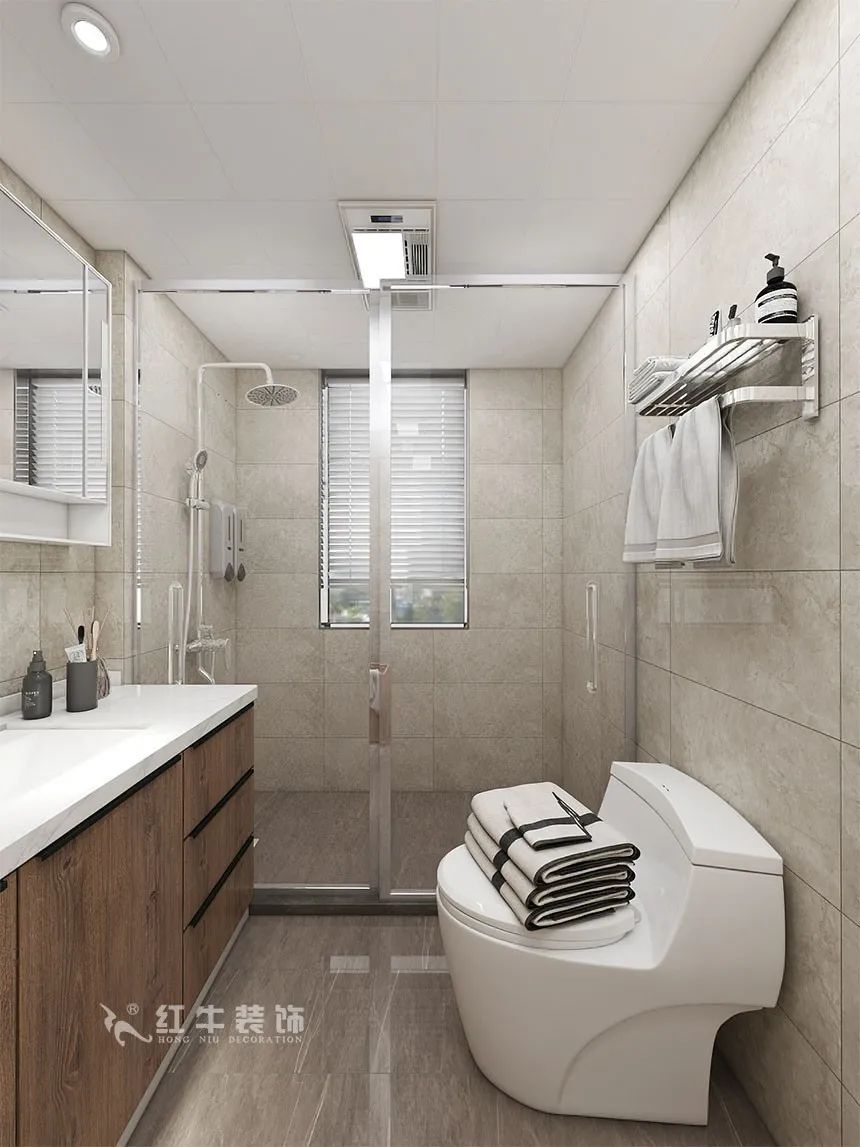 沙發不要靠墻，這樣設計才夠別致！（顧娟_東城水岸115㎡現代風格_3室2廳1衛_舊房裝修_全包17萬）15