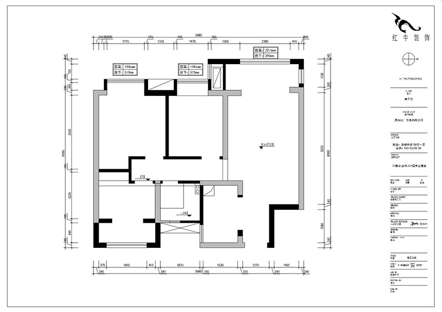 朱明琪_印象花園3-803-89㎡-現代輕奢風格_3室2廳1衛（新房裝修）_成品家￥100000_全包13萬00_01原始結構圖