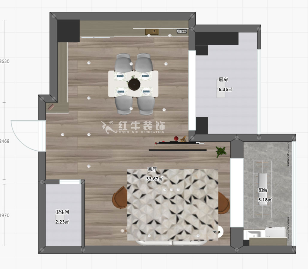 陸利民｜圣淘沙6-711-120㎡-現代風格｜復式｜2室2廳2衛｜新房裝修｜定制家￥162600｜全包16