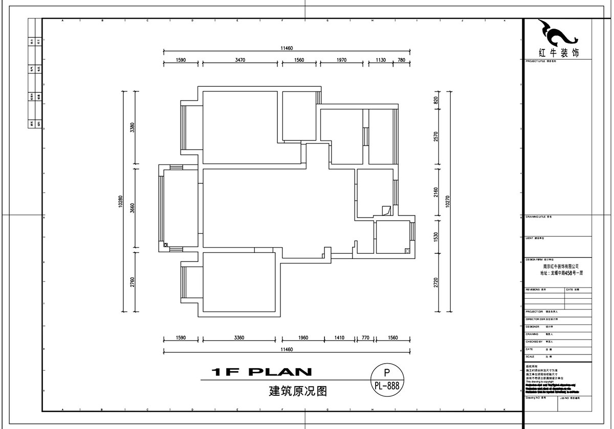 劉萍萍｜中南山錦花城10-1-802-97㎡-簡約風格｜3室2廳2衛｜老房裝修｜定制家￥132780｜全包14萬｜00_01建筑原況圖