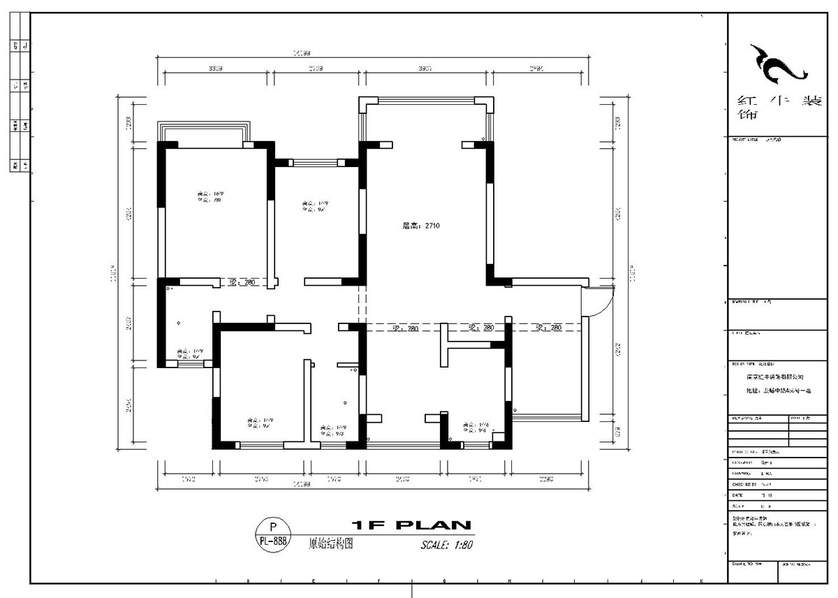顧娟｜帝源都-140㎡-現(xiàn)代簡(jiǎn)約風(fēng)格｜4室2廳2衛(wèi)｜工程造價(jià)19萬(wàn)｜00_01原始結(jié)構(gòu)圖-Model