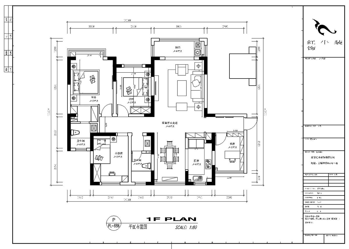 顧娟｜帝源都-140㎡-現(xiàn)代簡(jiǎn)約風(fēng)格｜4室2廳2衛(wèi)｜工程造價(jià)19萬(wàn)｜00_02平面布置圖-Model
