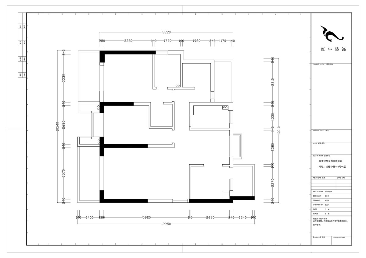 陸利民｜燕江府5-104-125㎡-地中海風格｜3室2廳2衛｜定制家￥201000｜全包20萬｜00_01原始結構圖