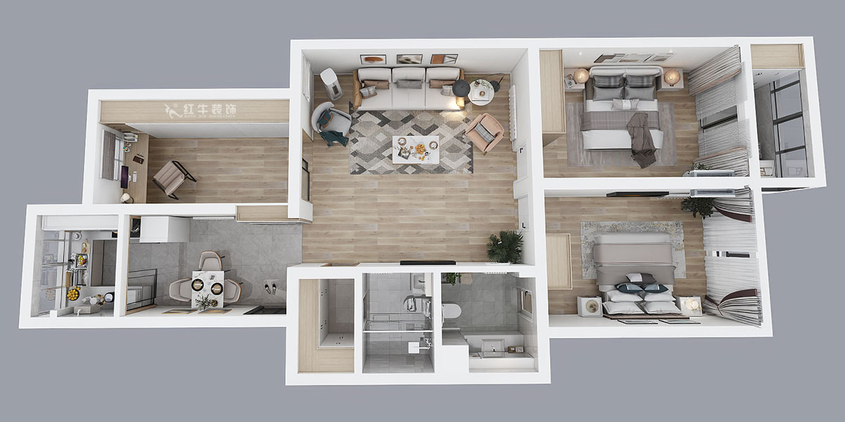 劉小勇｜黃埔花園12-503-120㎡-現代風格｜3室2廳2衛｜老房裝修｜定制家￥145000｜全包14