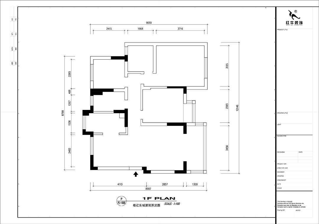 【實景案例】魏明花｜銀億東城-95㎡-極簡主義風格｜3室2廳1衛｜老精裝修改造｜定制家｜全包14萬｜00_01銀億東城19街區建筑原況圖