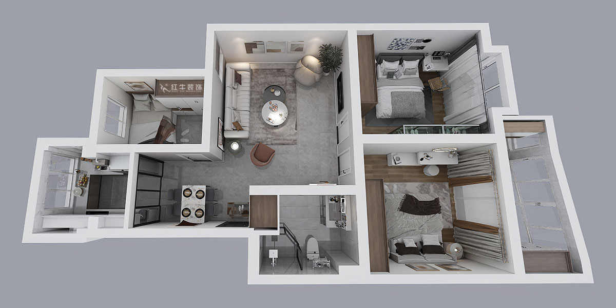 劉萍萍｜福潤雅居福潤園33-6-411-98㎡-簡約風格｜3室2廳1衛｜老房裝修｜定制家｜全包13