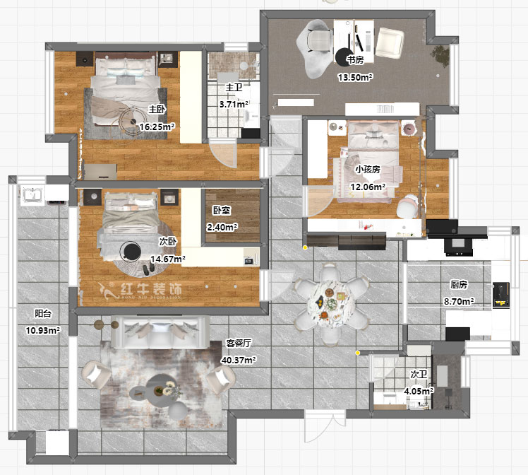 賈庭｜愛濤翠湖花園1-404-142㎡-現代風格｜4室2廳1廚2衛｜老房裝修｜定制家￥188000｜全包18