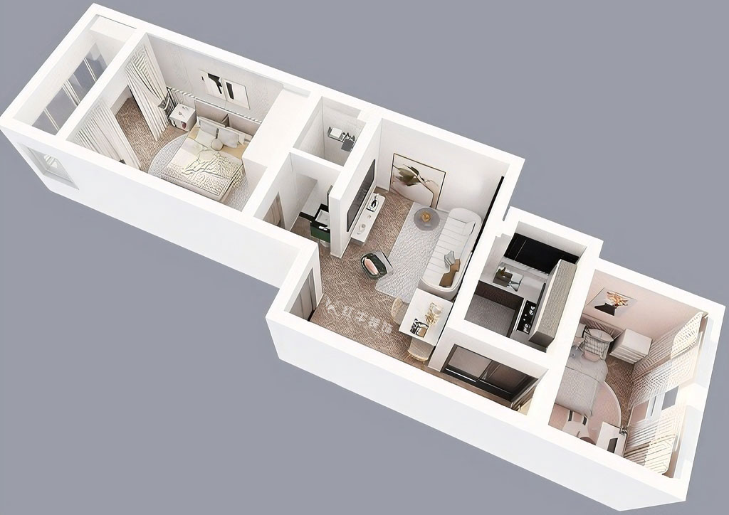 朱明琪｜富貴里3-乙單元-601-55㎡-現代簡約風格｜2室2廳1衛｜老房裝修｜定制家｜全包14