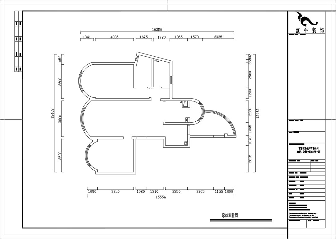 熊浩宇｜蘇寧濱江壹號2-1-2702-125㎡-現代風格｜2室2廳2衛｜老房改造裝修｜定制家｜全包20萬｜00_01原始測量圖