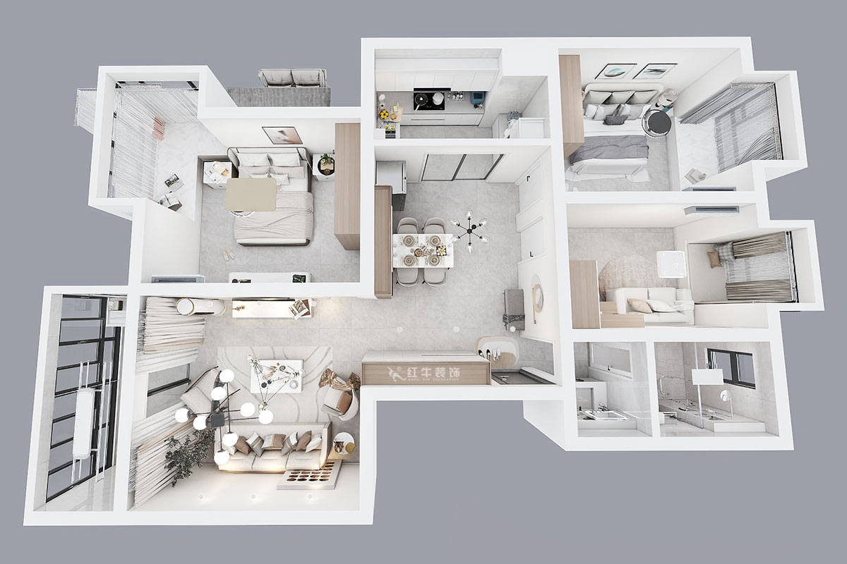 劉小勇｜瑞鑫蘭庭3-706-112㎡-現代簡約風格｜3室2廳1衛｜老房裝修｜定制家｜全包15