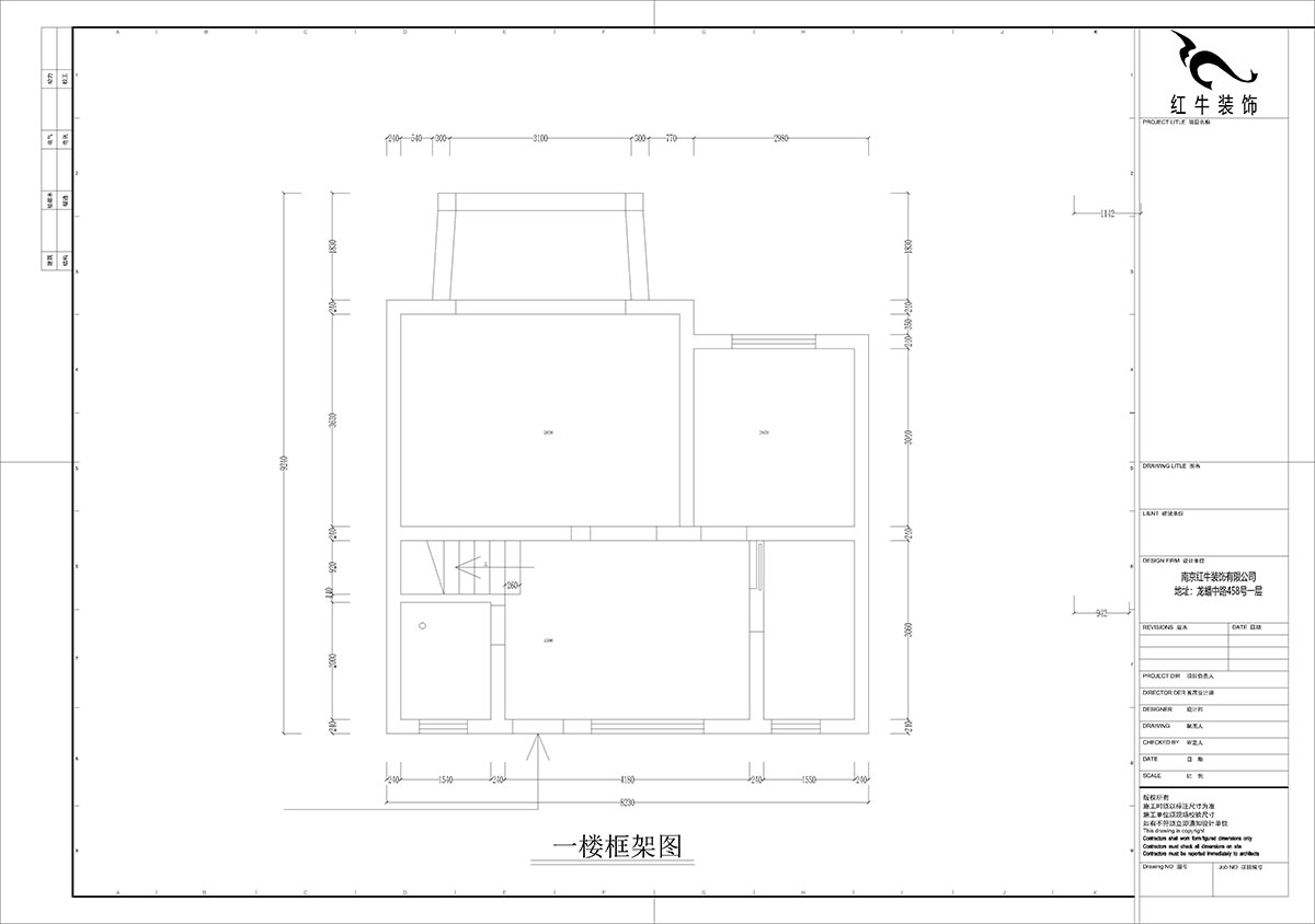 孟憲濤｜養龍山莊D-11B-120㎡-現代簡約風格｜3室2廳2衛｜老房裝修｜定制家｜全包14萬｜00_01一樓框架圖