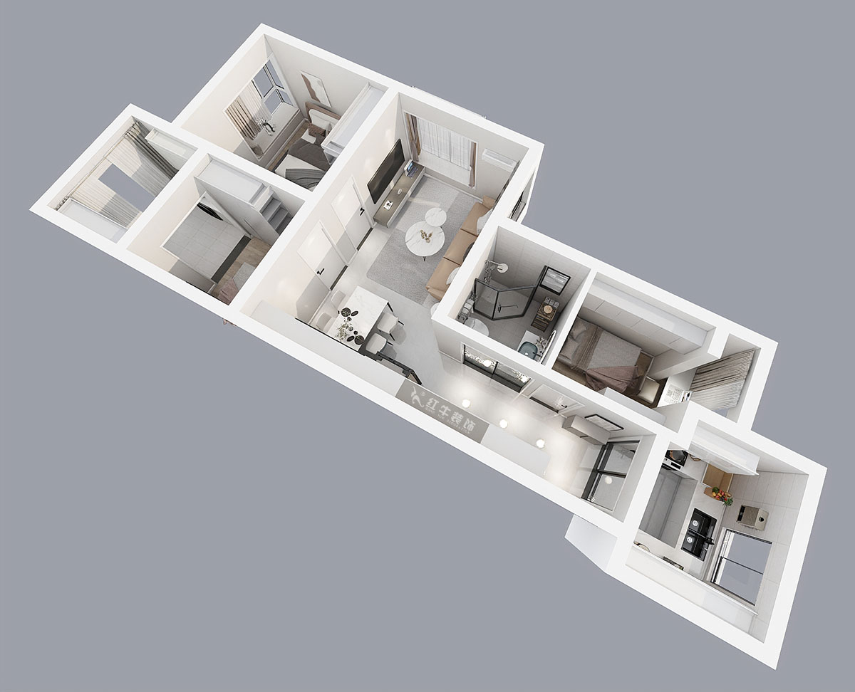 陸利民｜明尚西苑4-2508-87㎡-現代風格｜3室2廳1衛｜新房裝修｜定制家｜全包13