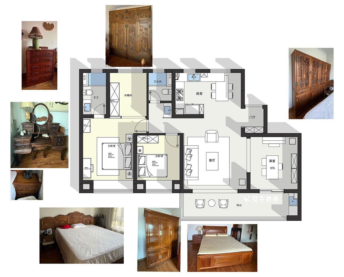陸利民｜金基中北映樾府5-702-140㎡-中式風格｜4室2廳2衛｜精裝修改造｜改造家｜全包13