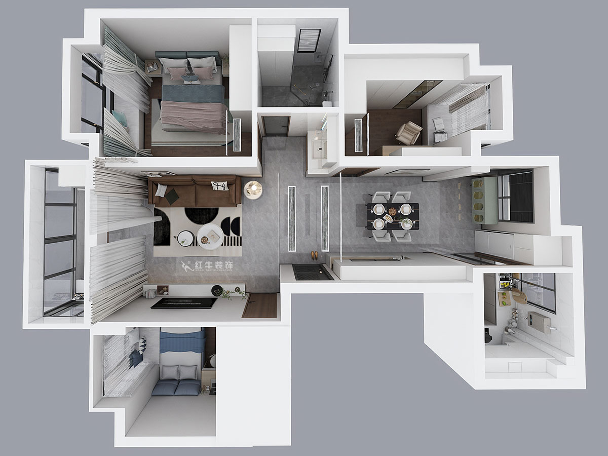 劉萍萍｜恒大林溪郡15-604-108㎡-現代簡約風格｜3室2廳1衛｜老房裝修｜定制家｜全包13