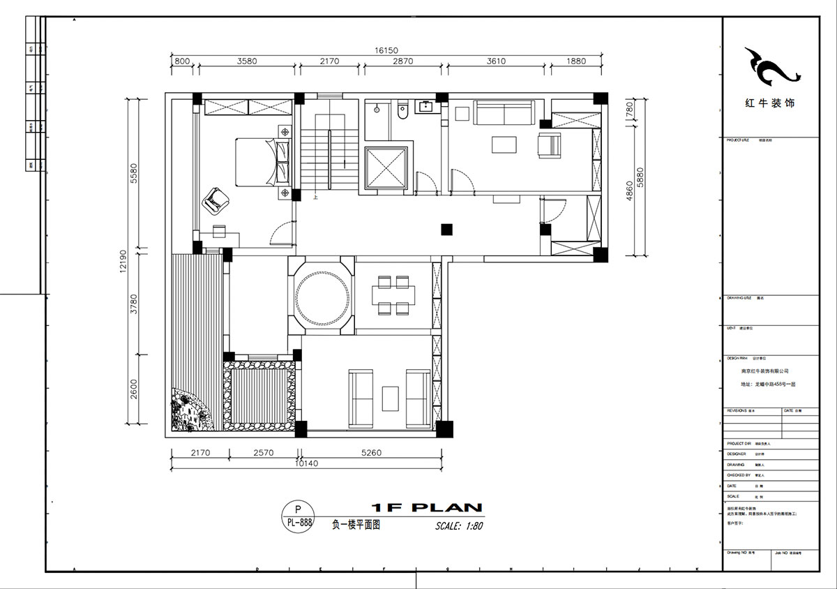 劉小勇｜雅園21-101-390㎡-現代奢華風格｜9室2廳6衛｜三層別墅裝修｜定制家｜全包｜00_04負一樓平面圖
