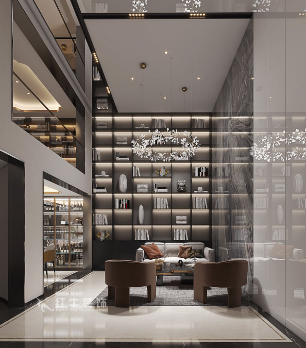 劉小勇｜雅園21-101-390㎡-現代奢華風格｜9室2廳6衛｜三層別墅裝修｜定制家｜全包｜01會客廳