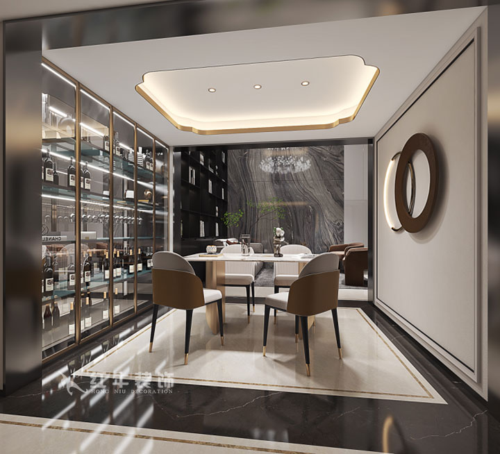 劉小勇｜雅園21-101-390㎡-現代奢華風格｜9室2廳6衛｜三層別墅裝修｜定制家｜全包｜02品酒區