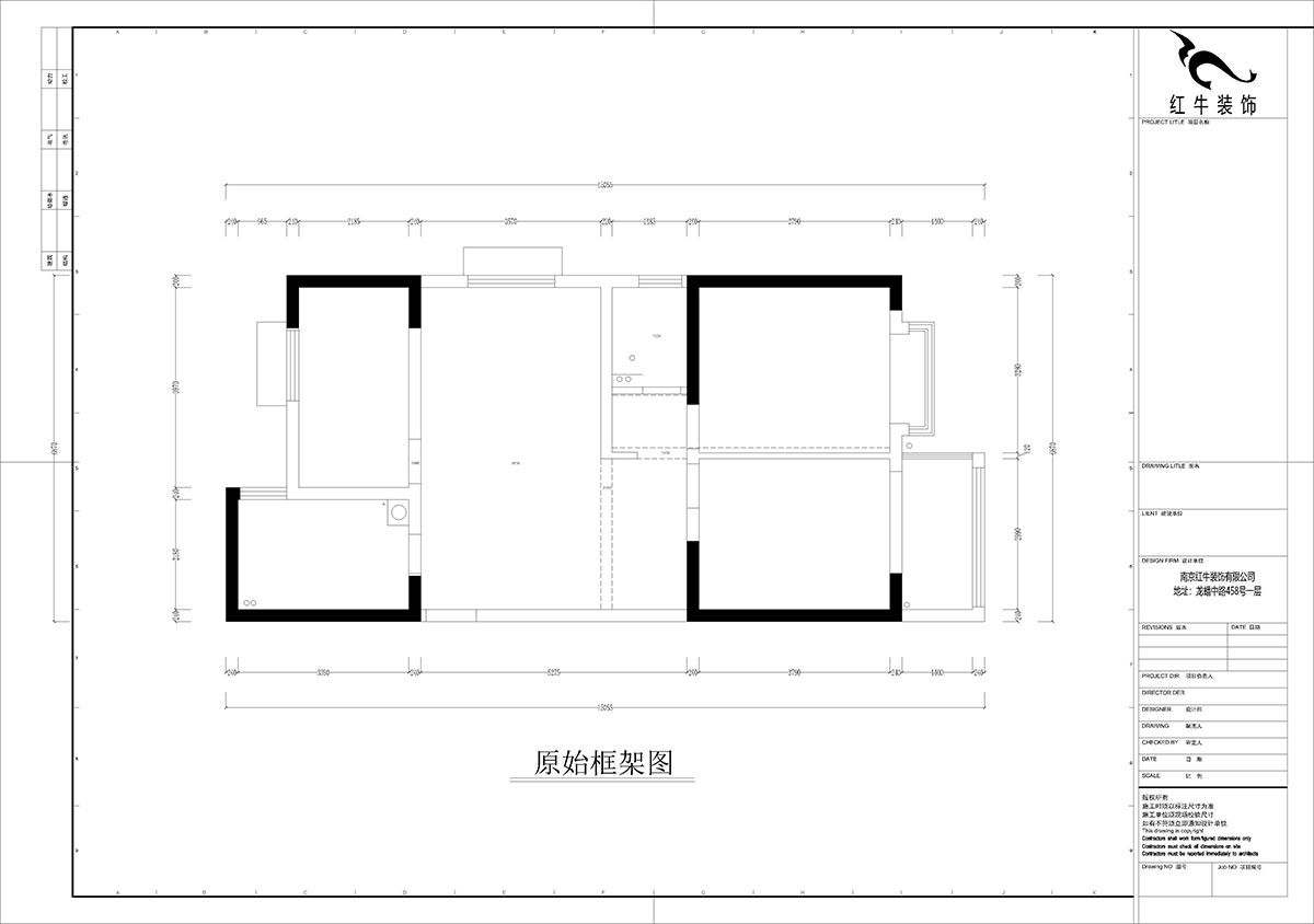 孟憲濤｜觀泓雅苑A區6-2101-115㎡-法式南洋復古風格｜3室1廳2衛｜新房裝修｜定制家｜全包16萬｜00_01原始框架圖