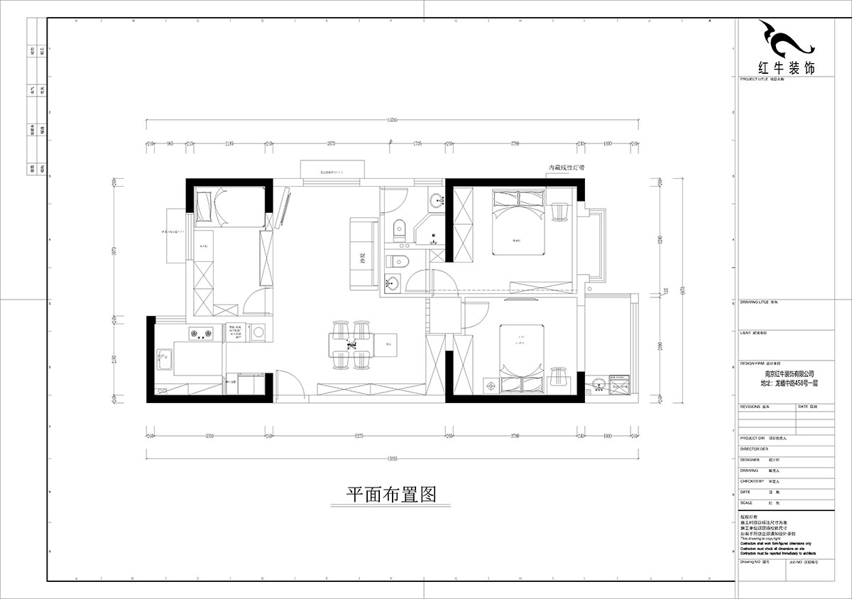 孟憲濤｜觀泓雅苑A區6-2101-115㎡-法式南洋復古風格｜3室1廳2衛｜新房裝修｜定制家｜全包16萬｜00_02平面布置圖