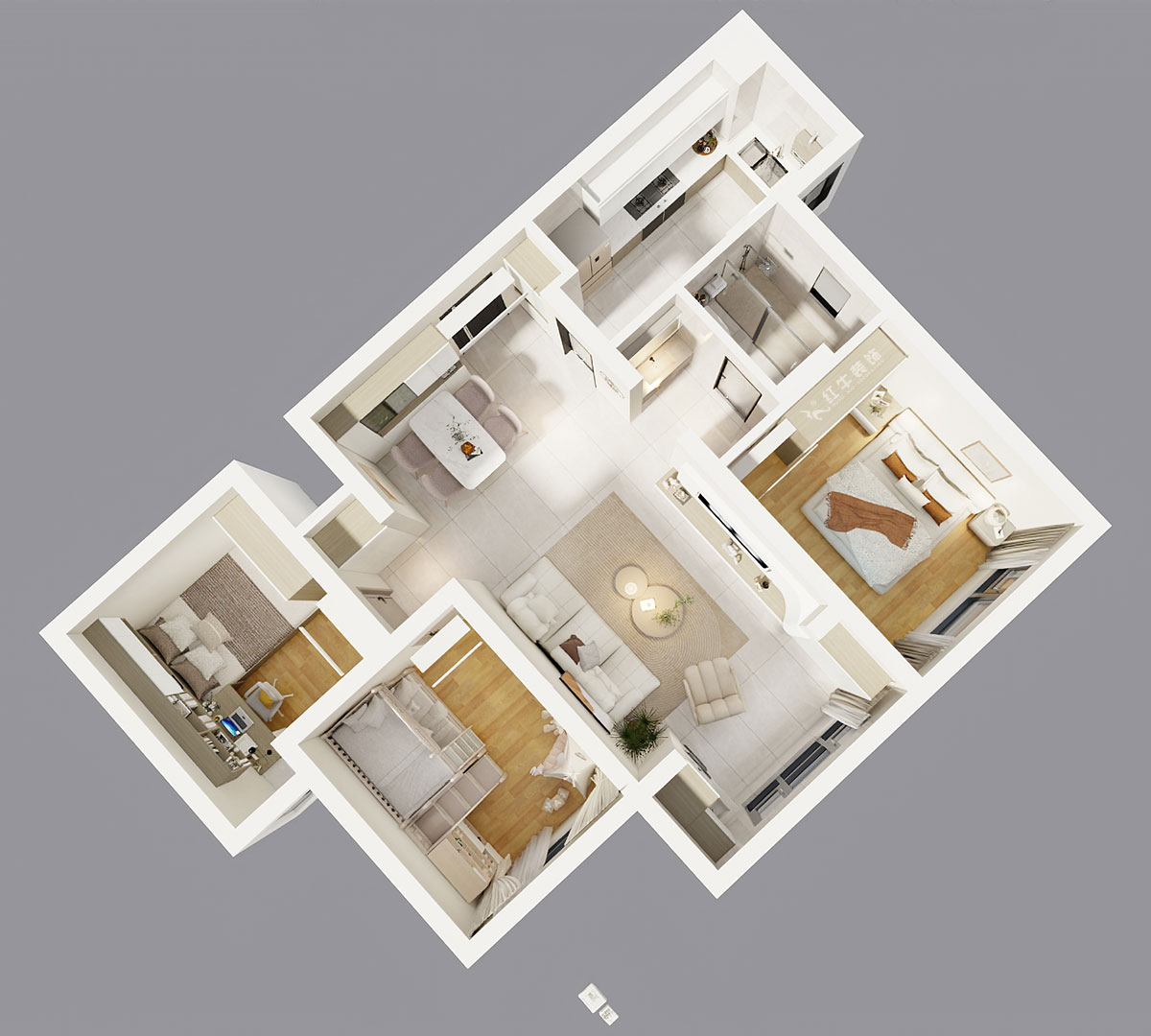 陸利民｜保利國際社區2-1-2402-89㎡-現代風格｜3室2廳1衛｜新房裝修｜定制家｜全包13