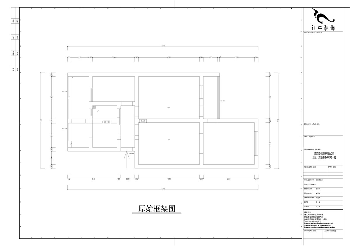 孟憲濤｜理工大121棟4-208-82㎡-現代簡約風格｜3室2廳1衛｜老房裝修｜定制家｜全包12萬｜00_01原始框架圖