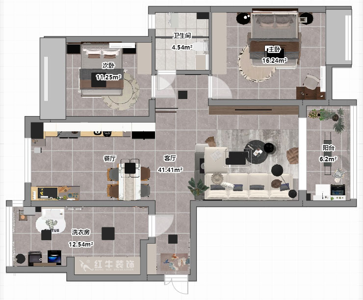 孟憲濤｜碧桂園鳳凰城翰林灣9-304-120㎡-現代簡約風格｜3室2廳1衛｜新房裝修｜定制家｜全包16