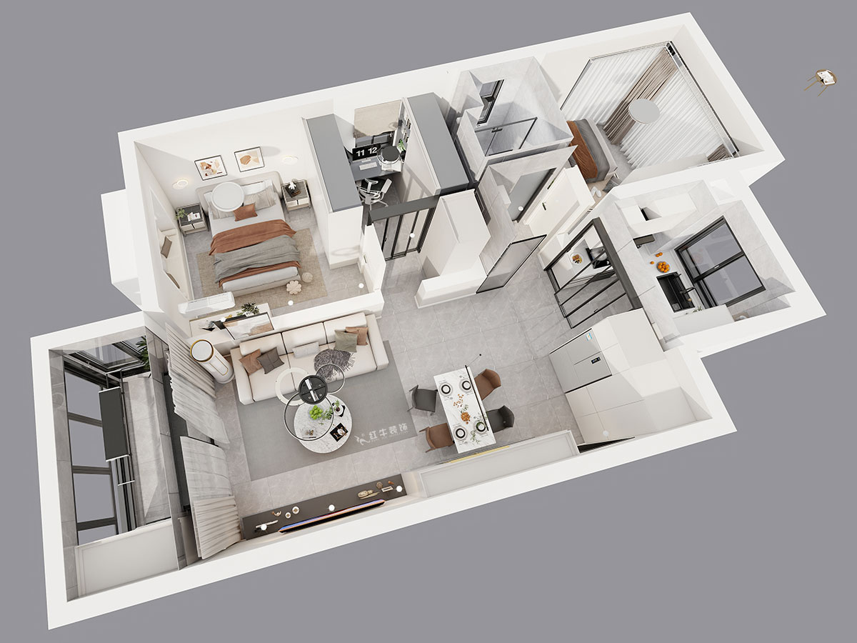 吳波｜中交錦致1-1004（北區）-83㎡-現代風格｜3室2廳1衛｜舊房裝修｜定制家｜全包11