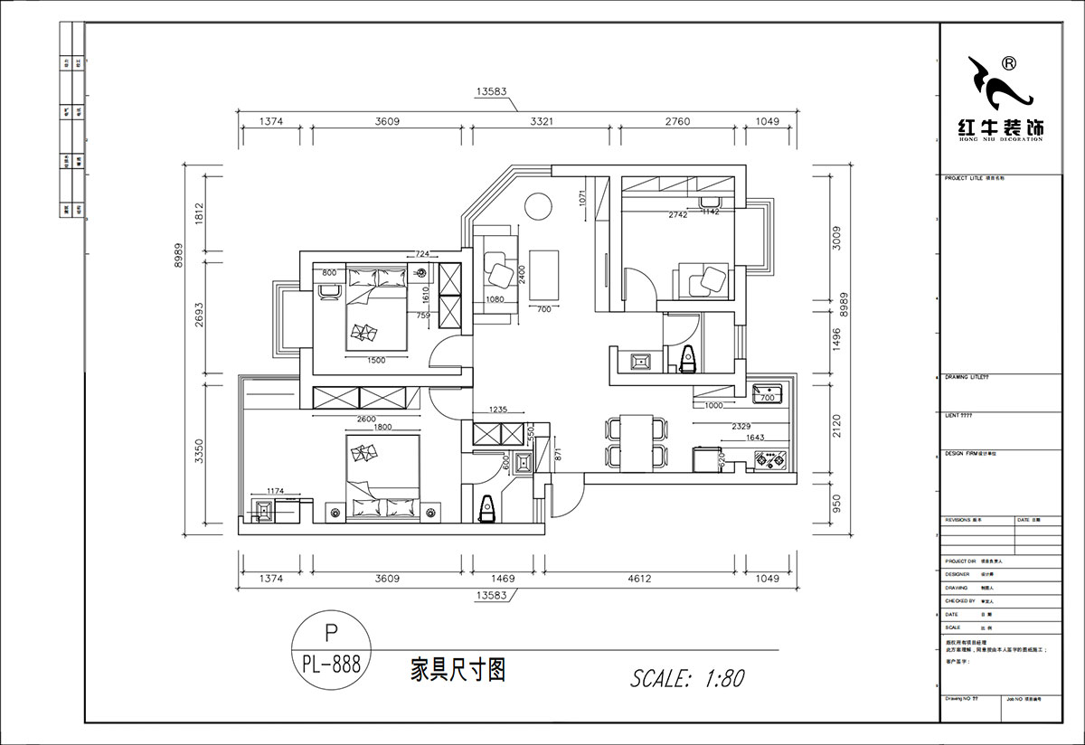 顧娟｜春天家園11-37-402-90㎡-現代簡約風格｜3室2廳2衛｜舊房裝修｜定制家｜全包12萬｜00_03家具尺寸圖