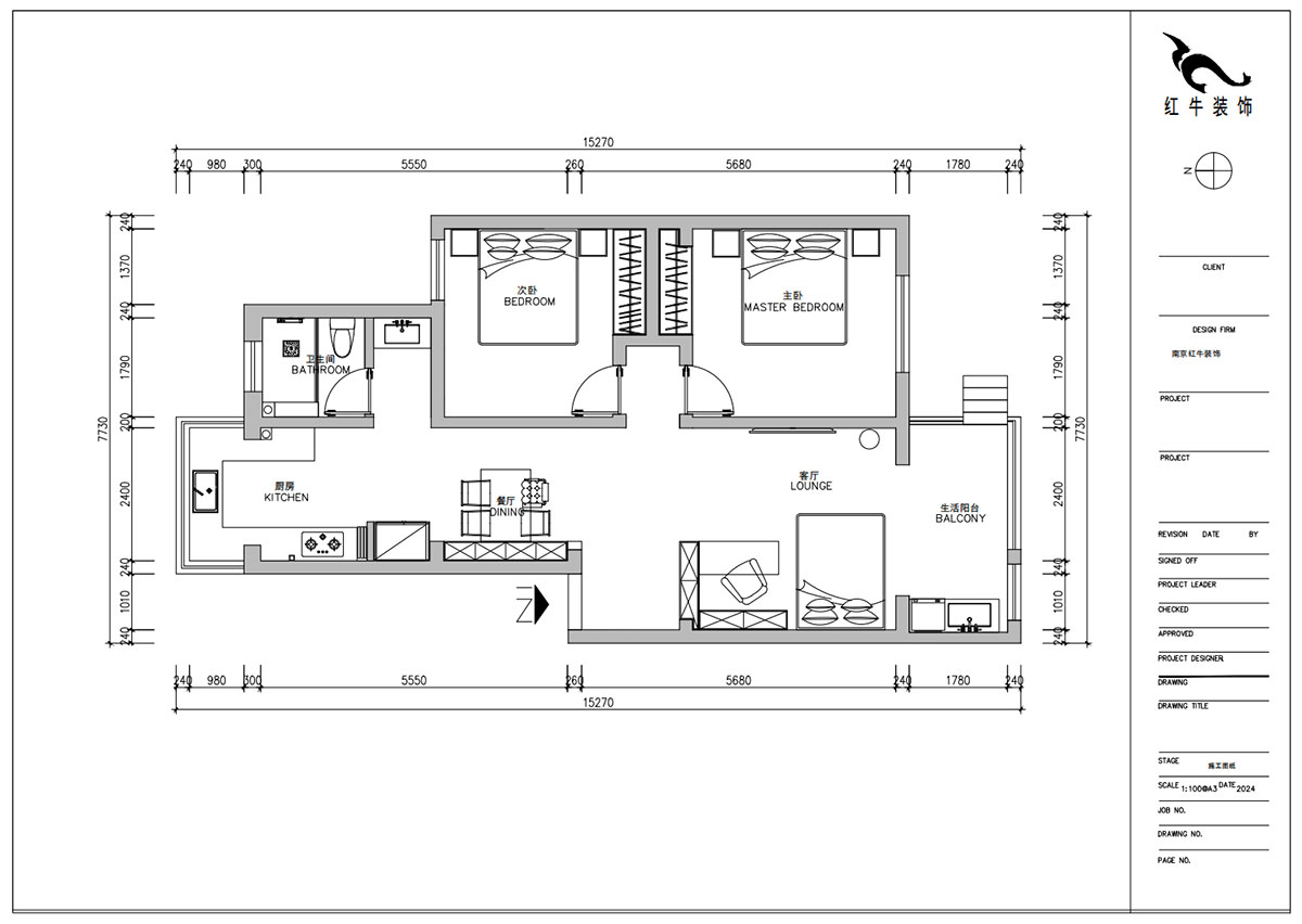 朱明琪｜美河園1-2-101-90㎡-現代風格｜2室1廳1衛｜老房改造｜定制家｜全包11萬｜00_02平面布置圖