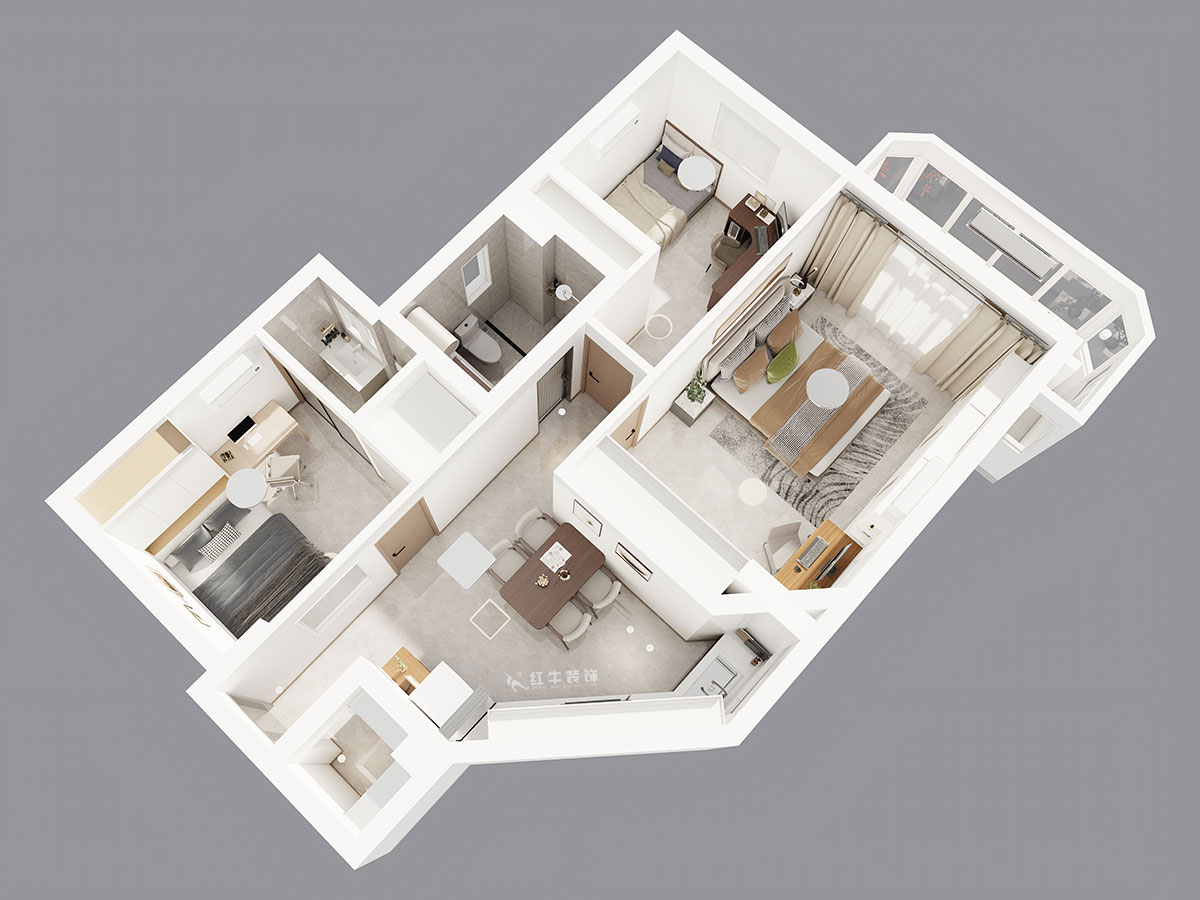 孟憲濤｜金寶花園4-2605-95㎡-現代簡約風格｜3室1廳2衛｜老房裝修｜定制家｜全包14