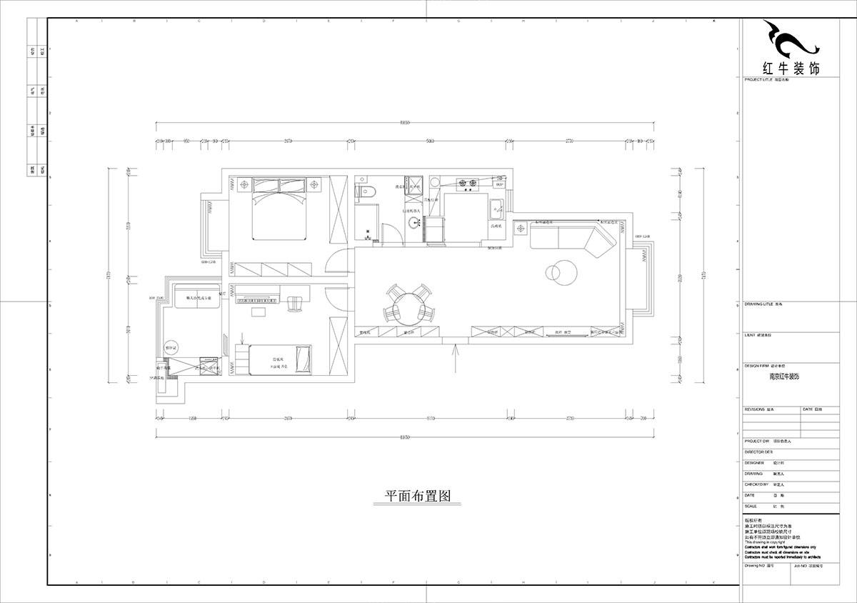 孟憲濤｜東城水岸5-202-99㎡-簡約風格｜2室2廳1衛｜老房裝修｜定制家｜全包14萬｜00_02平面布置圖