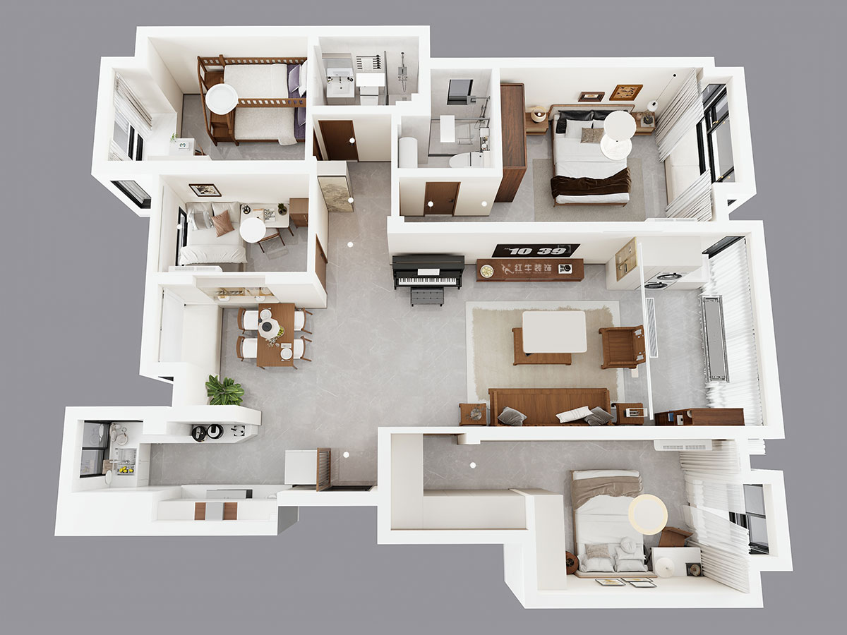 孟憲濤｜高科榮域8-2-303-133㎡-簡約中式風格｜4室2廳2衛(wèi)｜老房裝修｜定制家｜全包17